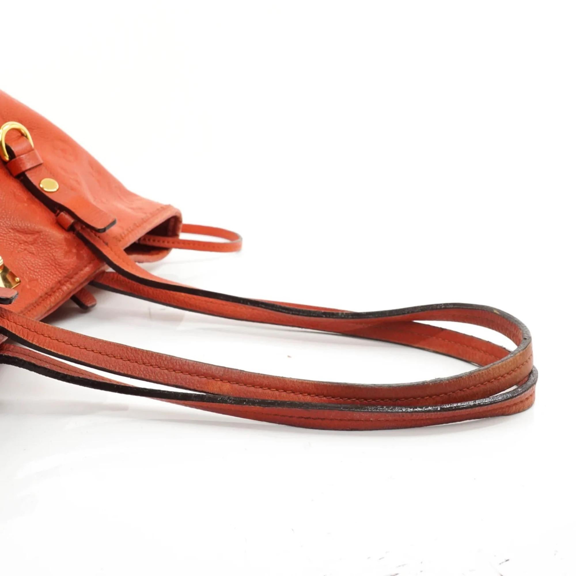 Orange Louis Vuitton Empreinte Leather Red Citadine PM Tote Bag For Sale