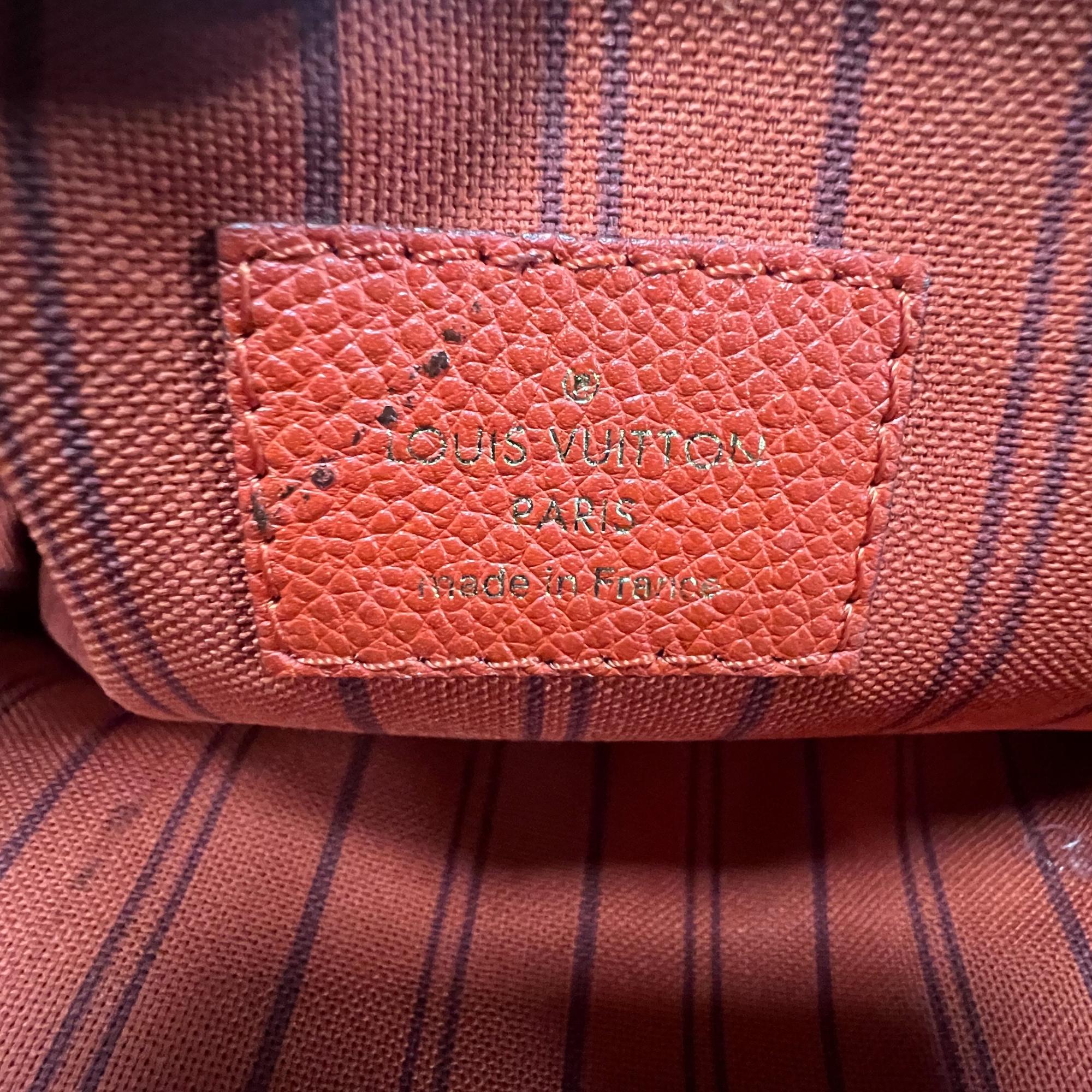 Louis Vuitton Empreinte Leather Red Citadine PM Tote Bag For Sale 1