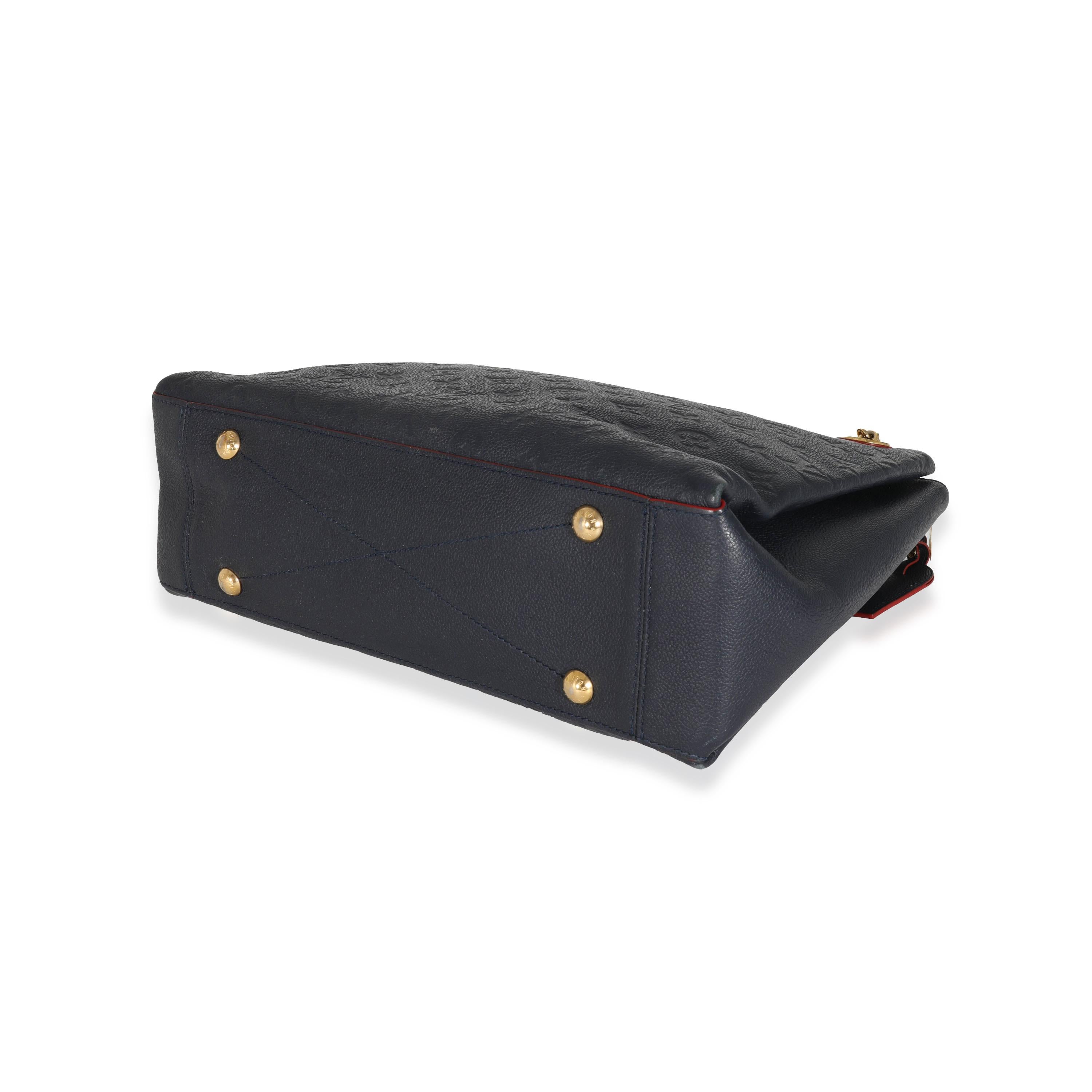 Louis Vuitton Surene Bb Monogram Empreinte Chain Shoulder Bag Marine Rouge
