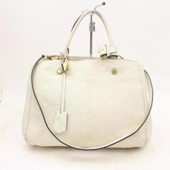 Louis Vuitton Empreinte Mm 2way 865979 White Patent Leather Shoulder Bag