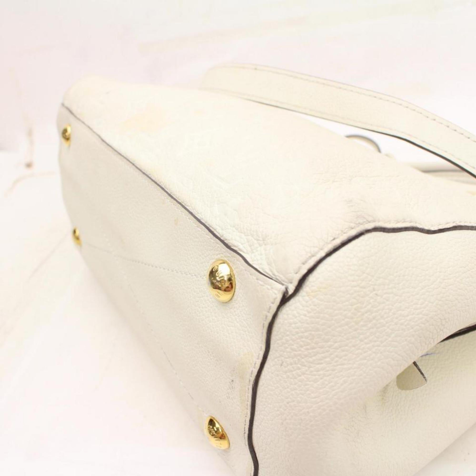 Louis Vuitton Empreinte Mm 2way 865979 White Patent Leather Shoulder Bag For Sale 4