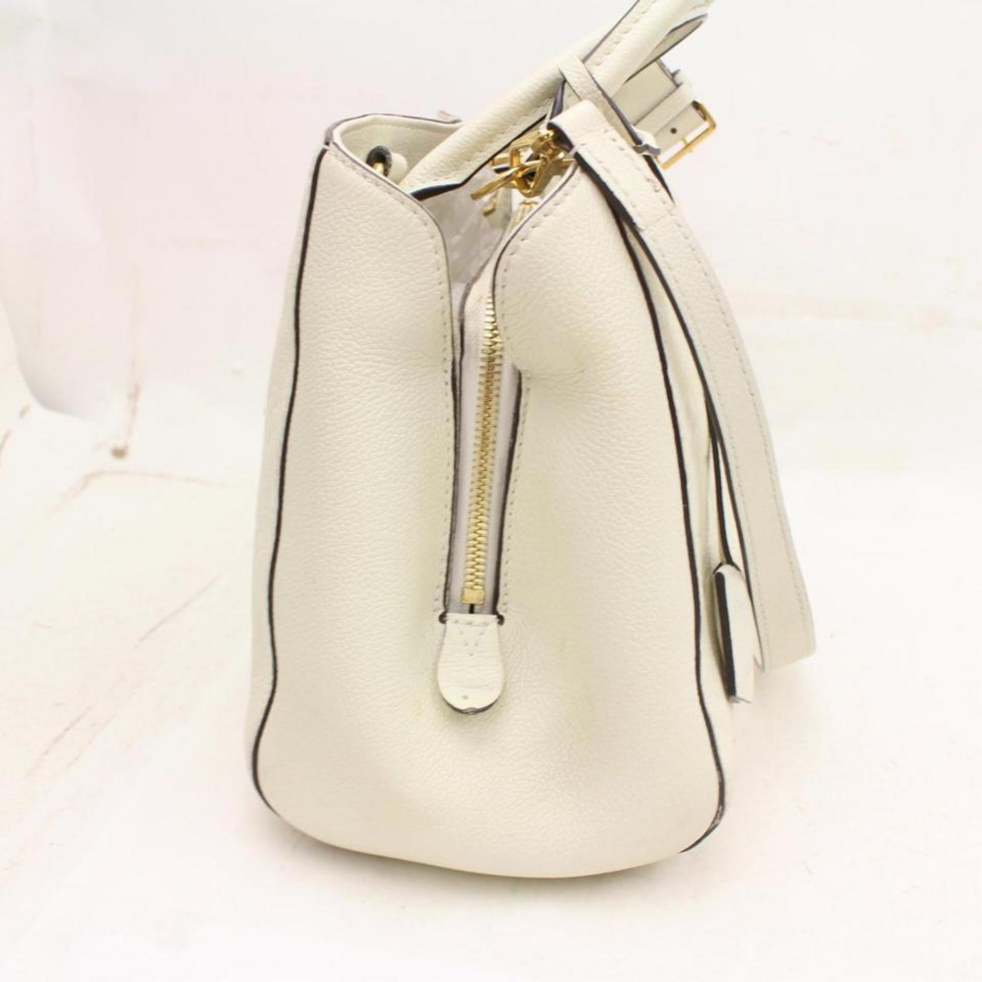 Louis Vuitton Empreinte Mm 2way 865979 White Patent Leather Shoulder Bag For Sale 5