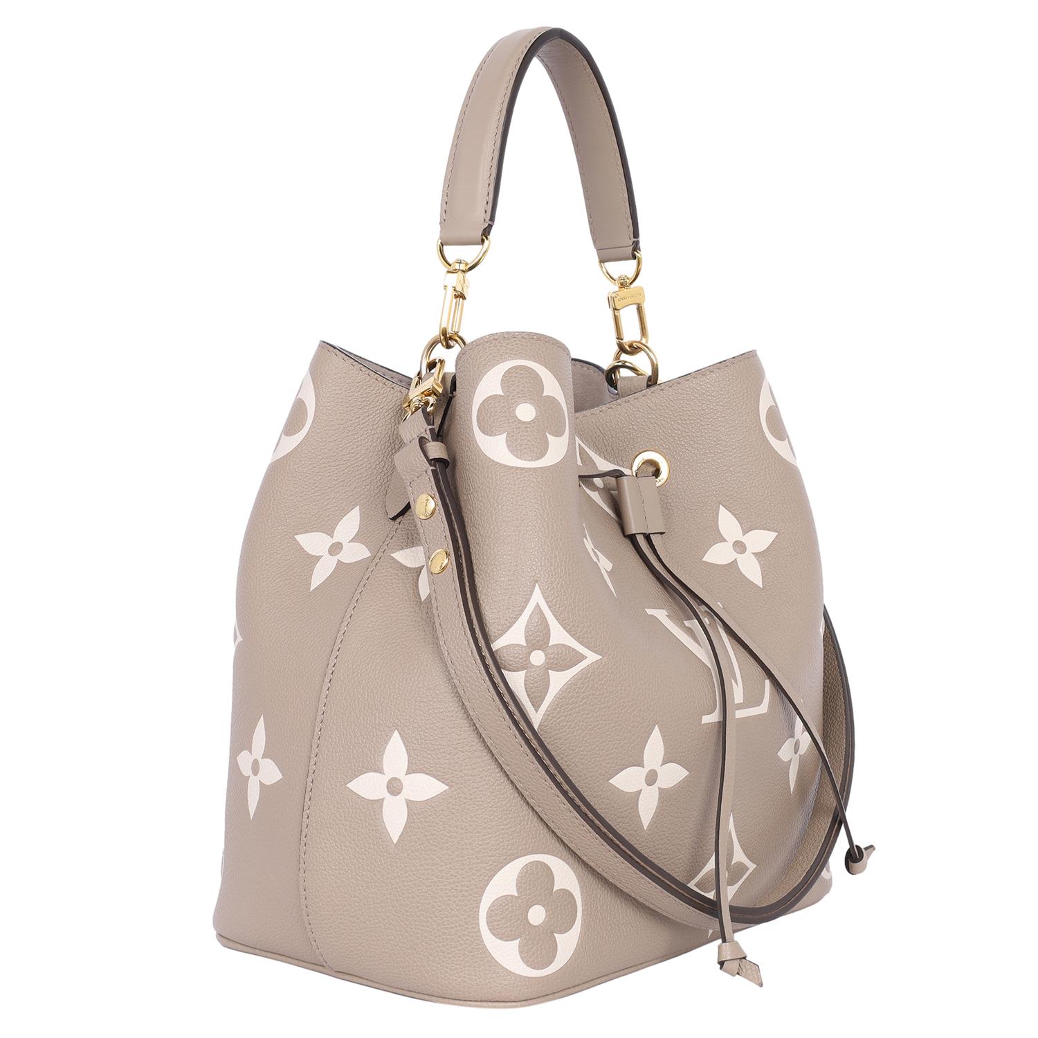 Women's Louis Vuitton Empreinte Monogram Giant NéoNoé MM Tourterelle Creme