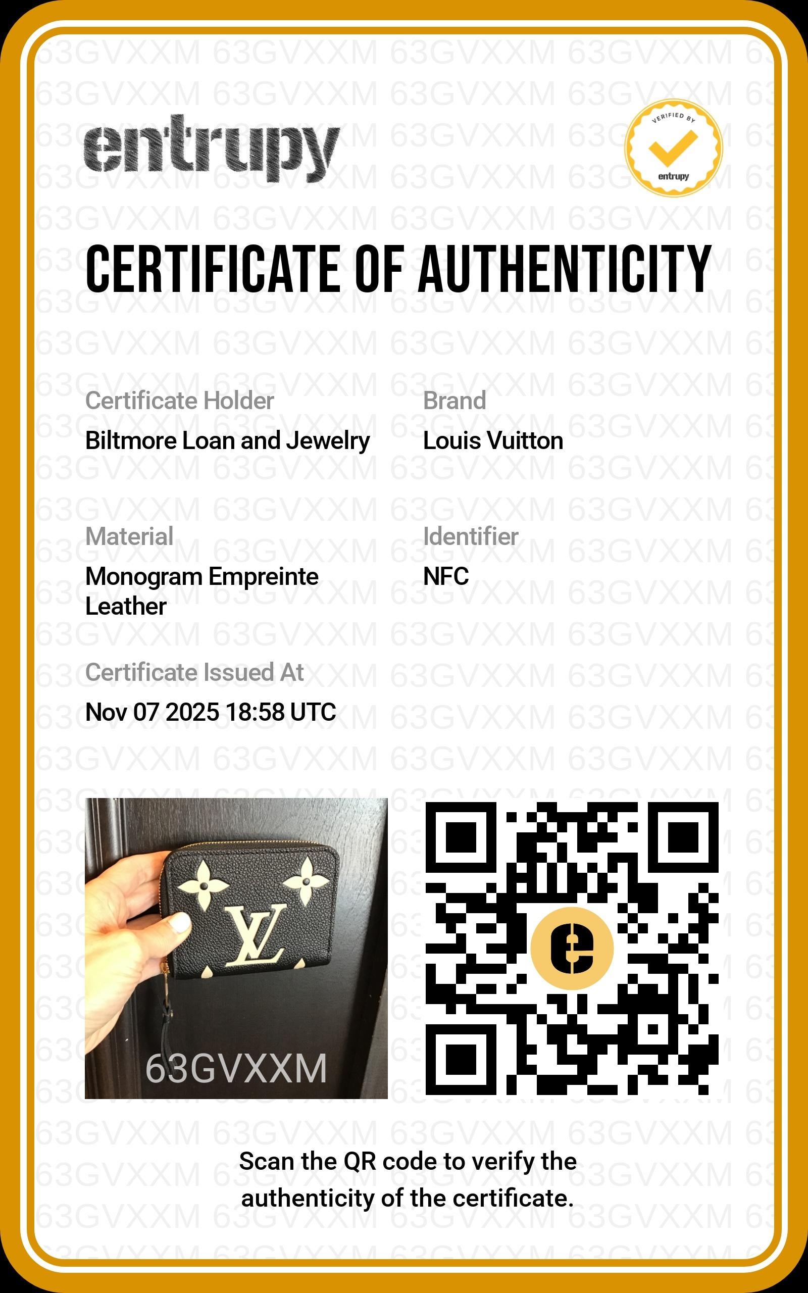 Portamonete Louis Vuitton Empreinte Monogram Giant Zippy in vendita 7