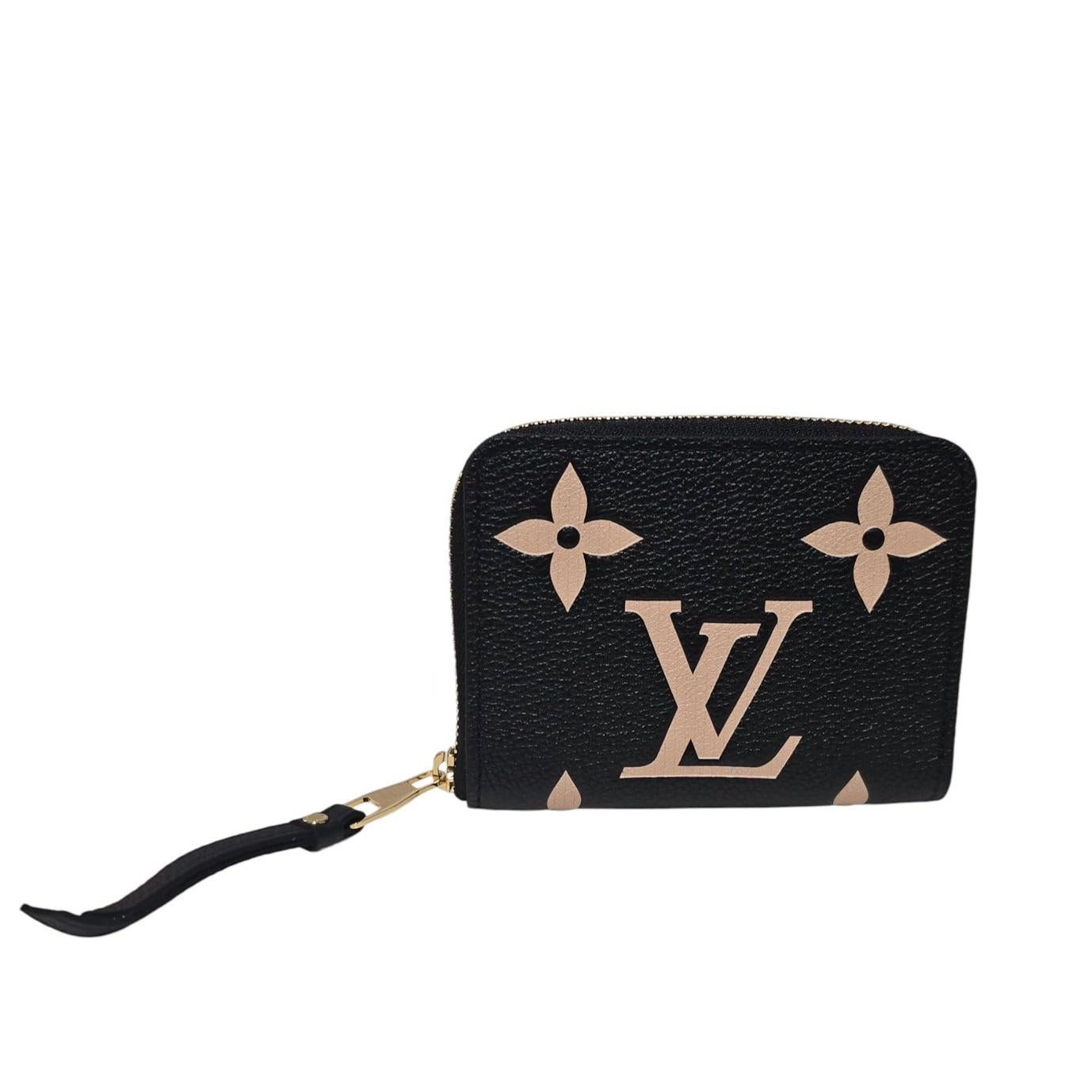 Marrone Portamonete Louis Vuitton Empreinte Monogram Giant Zippy in vendita