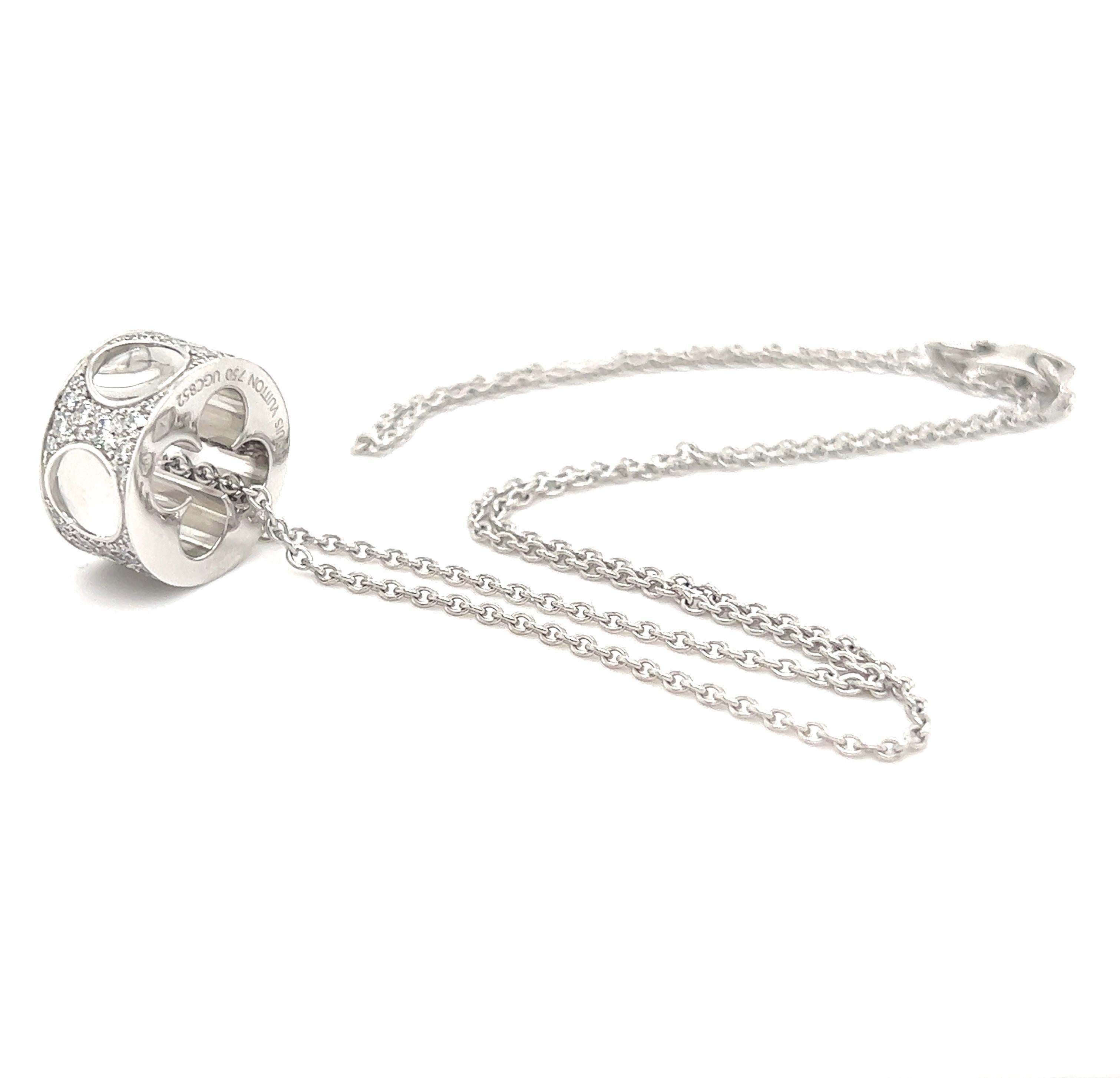 louis vuitton necklace silver