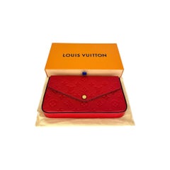 Louis Vuitton Empreinte Pochette Felicie Chain Wallet in Scarlet