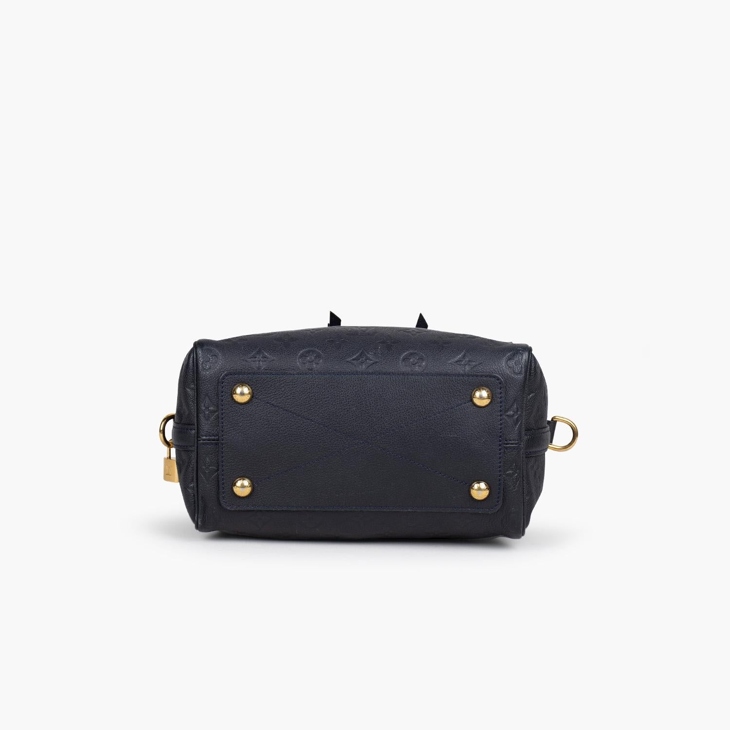 Black Louis Vuitton Empreinte Speedy Bandoulière 25 Handbag  For Sale