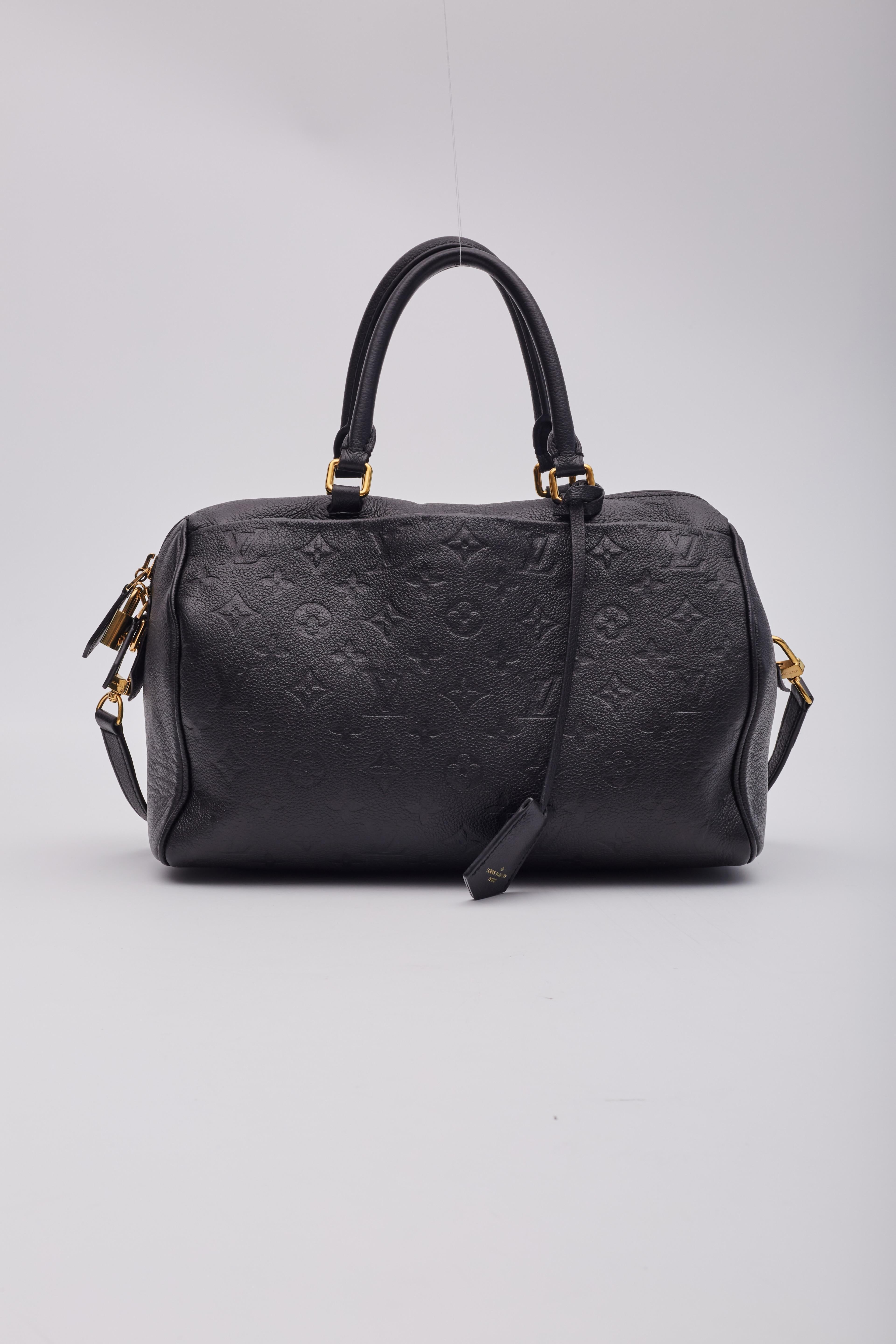 Louis Vuitton Empreinte Speedy Bandouliere 25 Nm Black In Good Condition In Montreal, Quebec