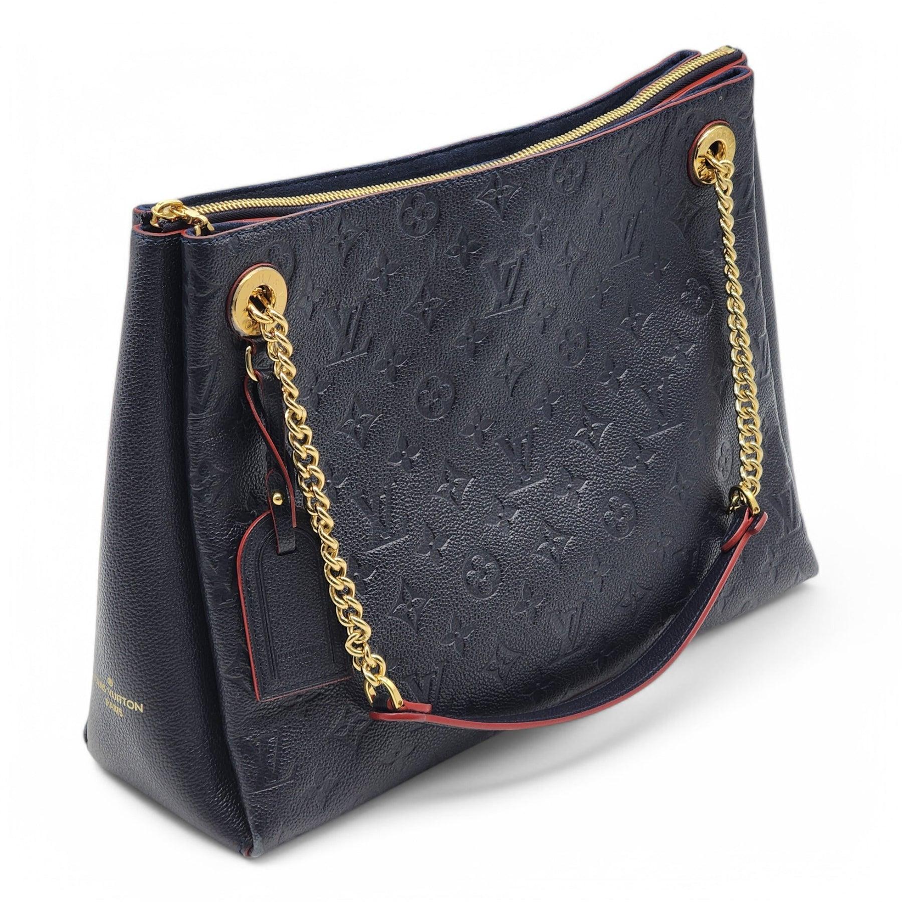 Black Louis Vuitton Empreinte Tote MM - Surene Leather - Marine Rouge