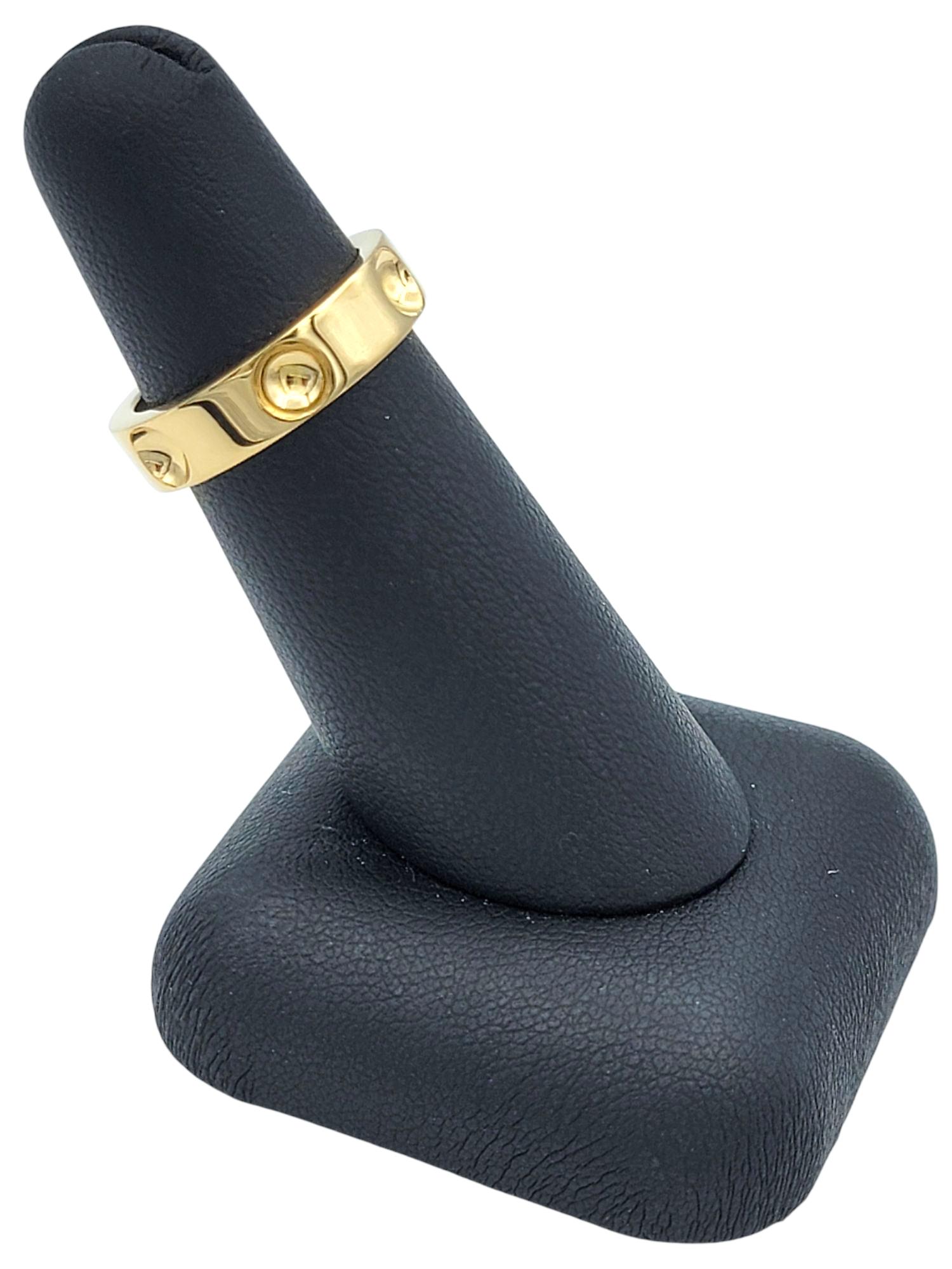 Anillo Louis Vuitton Empreinte Unisex Pulido Oro Amarillo 18 Kilates, Talla 51 en venta 7