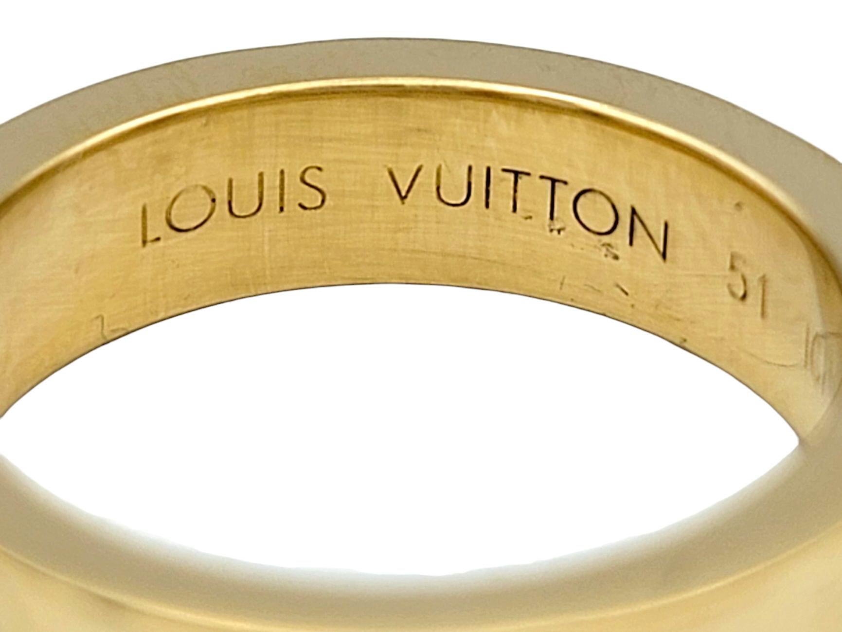 Anillo Louis Vuitton Empreinte Unisex Pulido Oro Amarillo 18 Kilates, Talla 51 en venta 1
