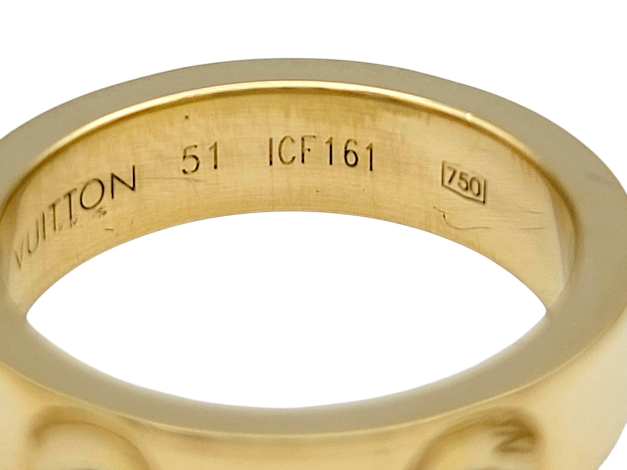Anillo Louis Vuitton Empreinte Unisex Pulido Oro Amarillo 18 Kilates, Talla 51 en venta 2