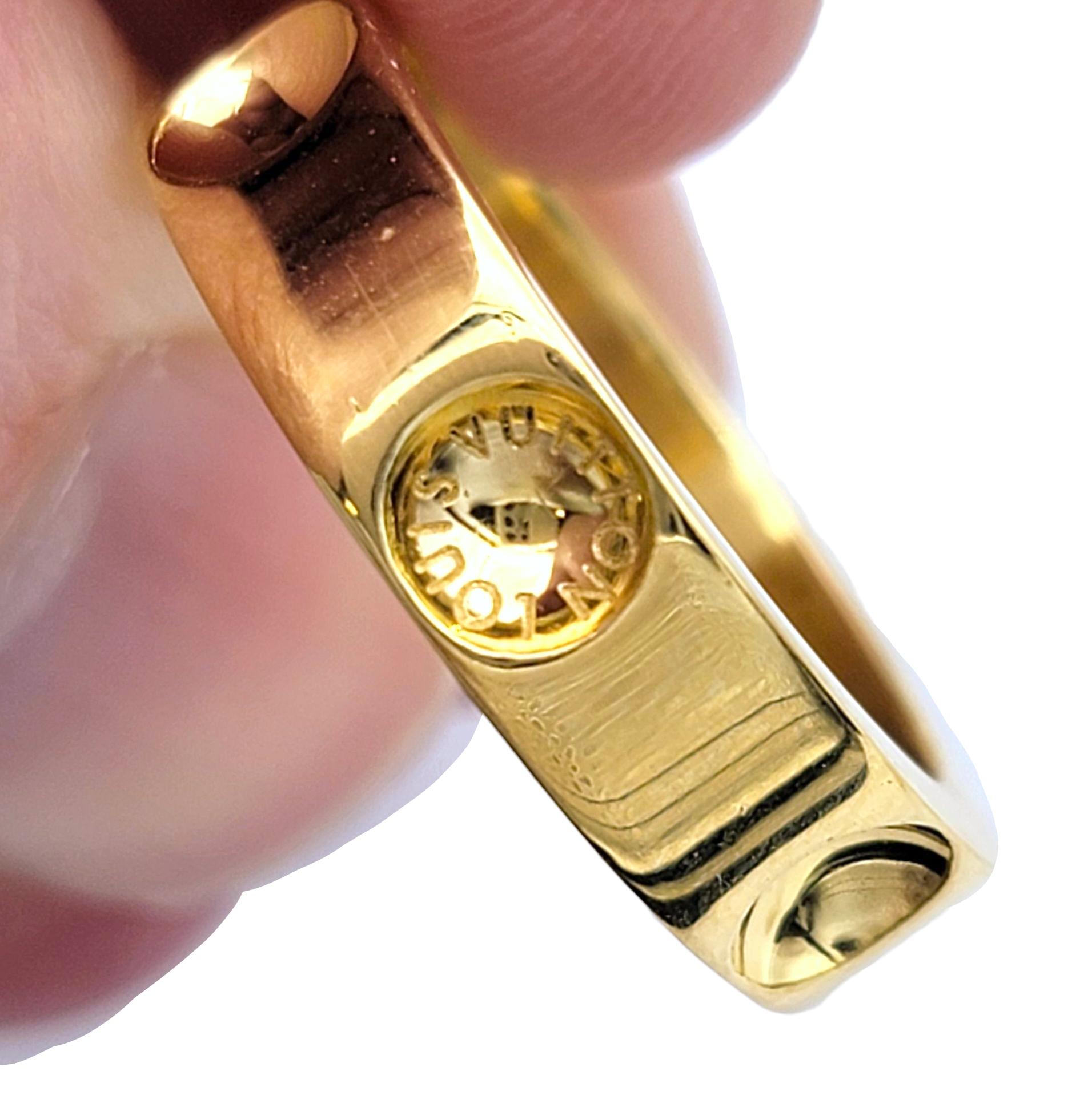 Anillo Louis Vuitton Empreinte Unisex Pulido Oro Amarillo 18 Kilates, Talla 51 en venta 3
