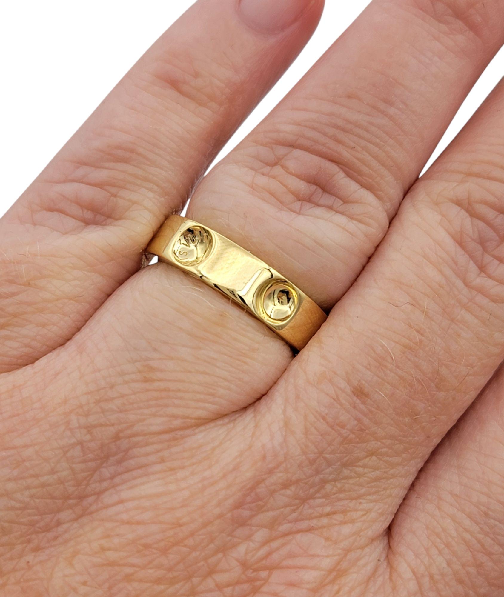 Anillo Louis Vuitton Empreinte Unisex Pulido Oro Amarillo 18 Kilates, Talla 51 en venta 5