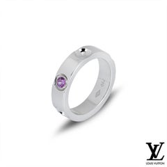 Louis Vuitton Empreinte White Gold and Pink Sapphire Ring