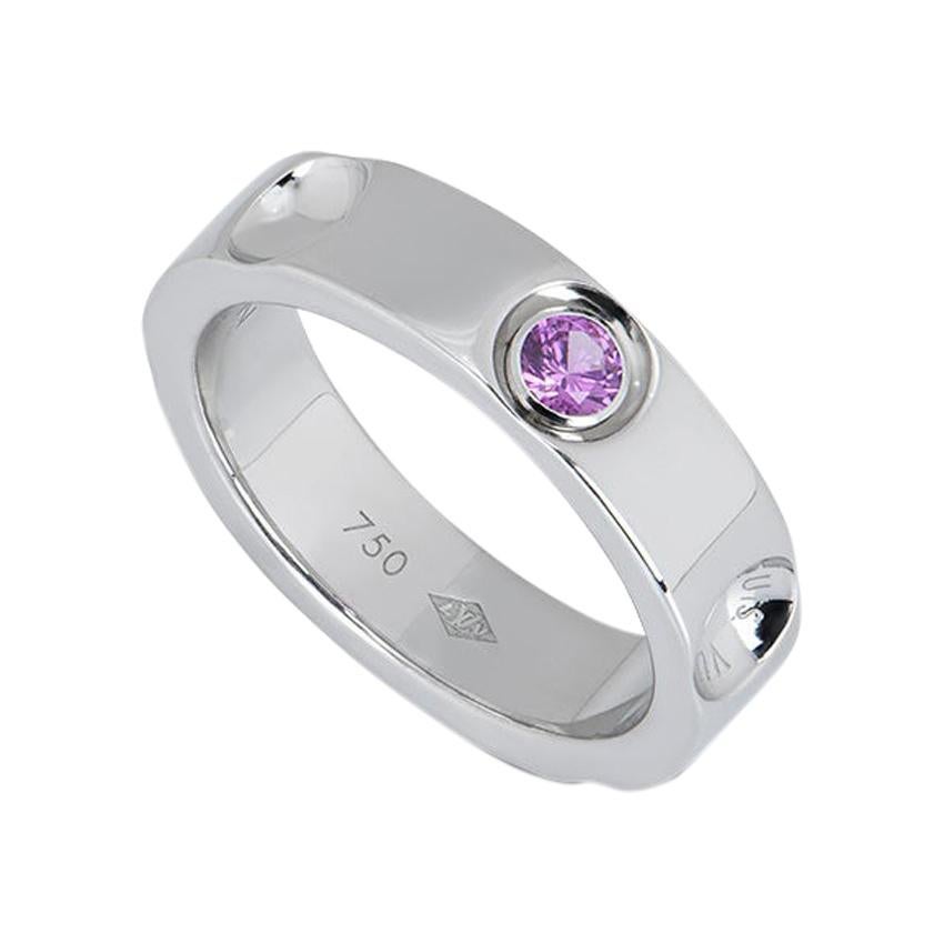 Louis Vuitton Empreinte White Gold and Pink Sapphire Ring