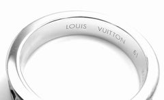 Louis Vuitton Empreinte White Gold Band Ring