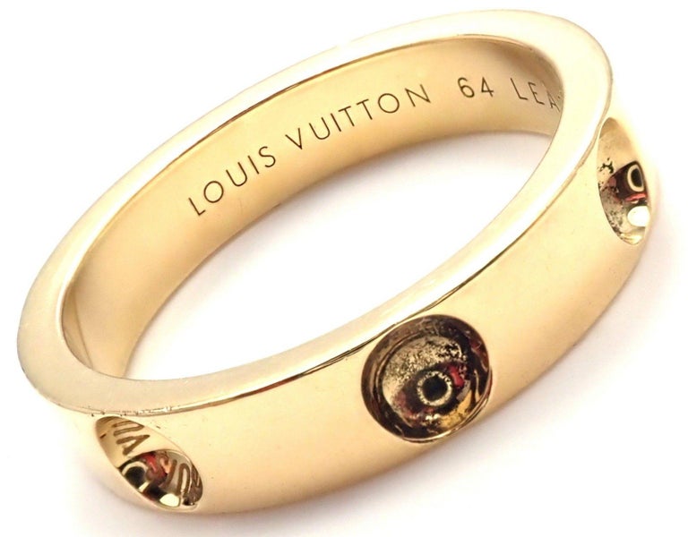 Louis Vuitton Empreinte Yellow Gold Band Ring For Sale at 1stdibs