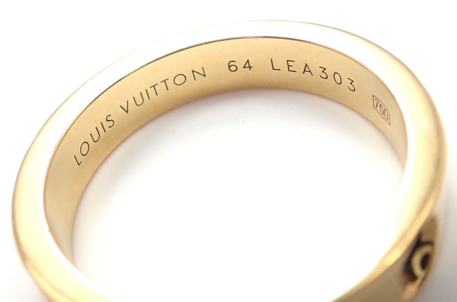 Women's or Men's Louis Vuitton Empreinte Yellow Gold Band Ring
