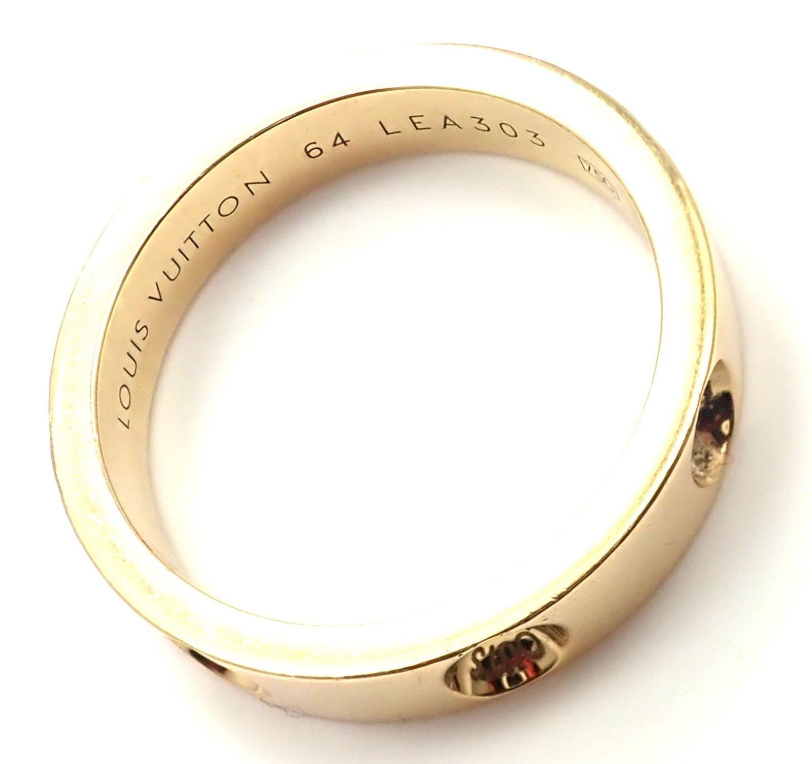 Louis Vuitton Empreinte Yellow Gold Band Ring 1