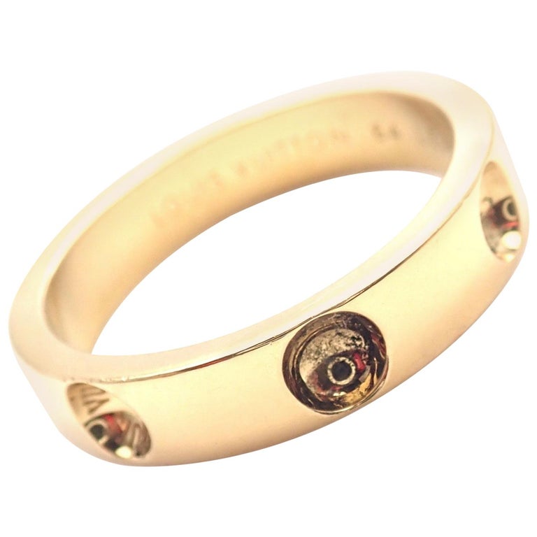 Louis Vuitton Empreinte Yellow Gold Band Ring For Sale at 1stdibs