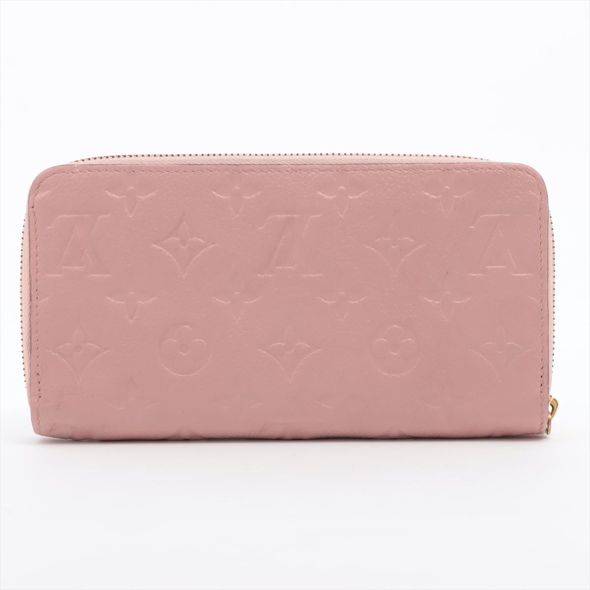 Brown Louis Vuitton Empreinte Zippy Wallet Rose Ballerine