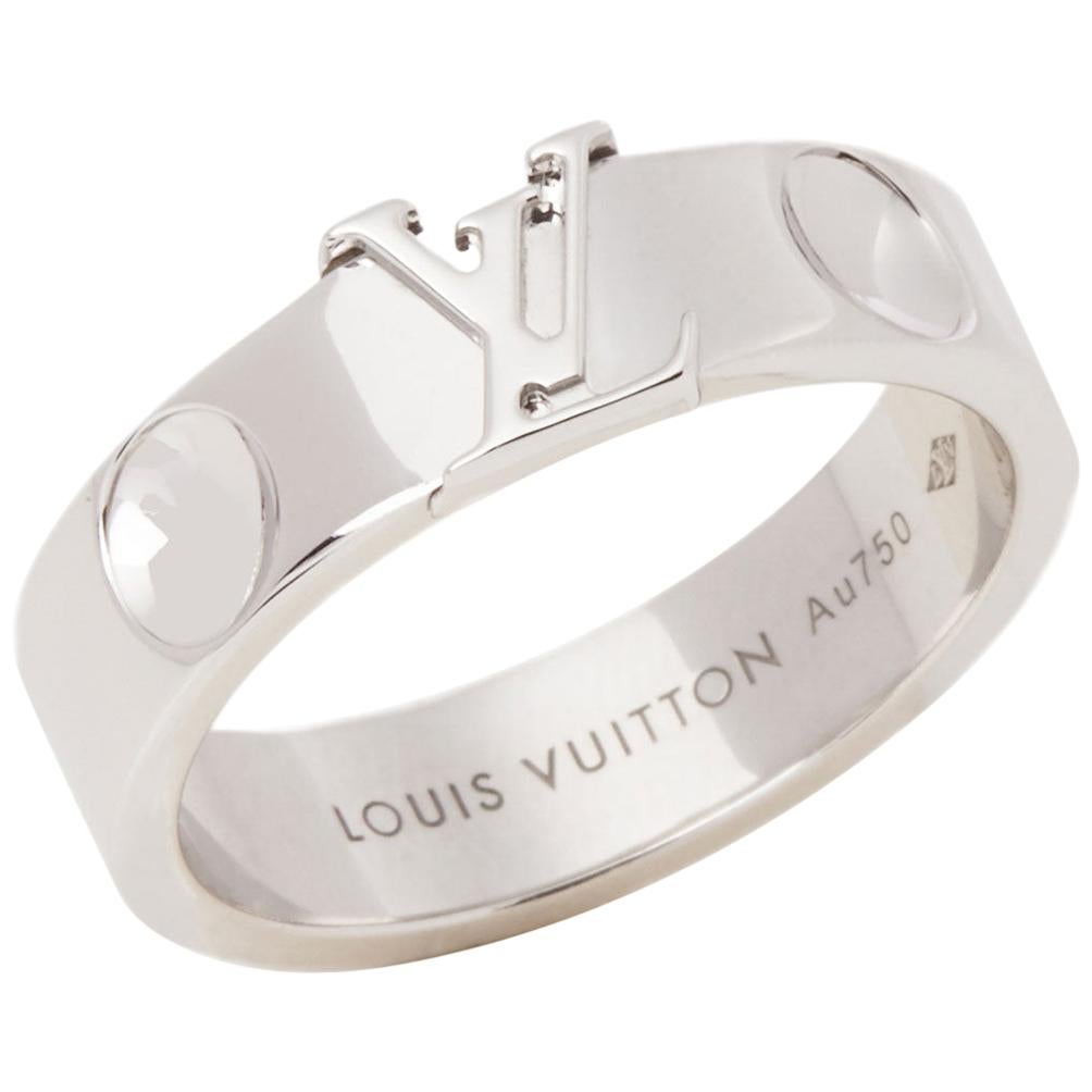 Louis Vuitton Empreinte Diamond White Gold Band Ring at 1stDibs