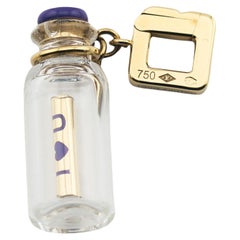 Louis Vuitton Enamel 18K Yellow Gold Love Message in Bottle Charm Pendant