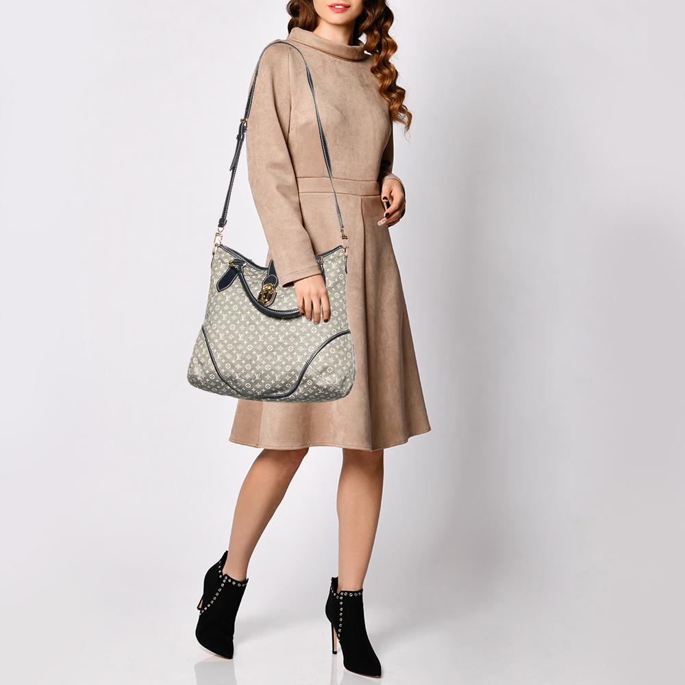 Gray Louis Vuitton Encre Monogram Idylle Canvas and Leather Elegie Bag
