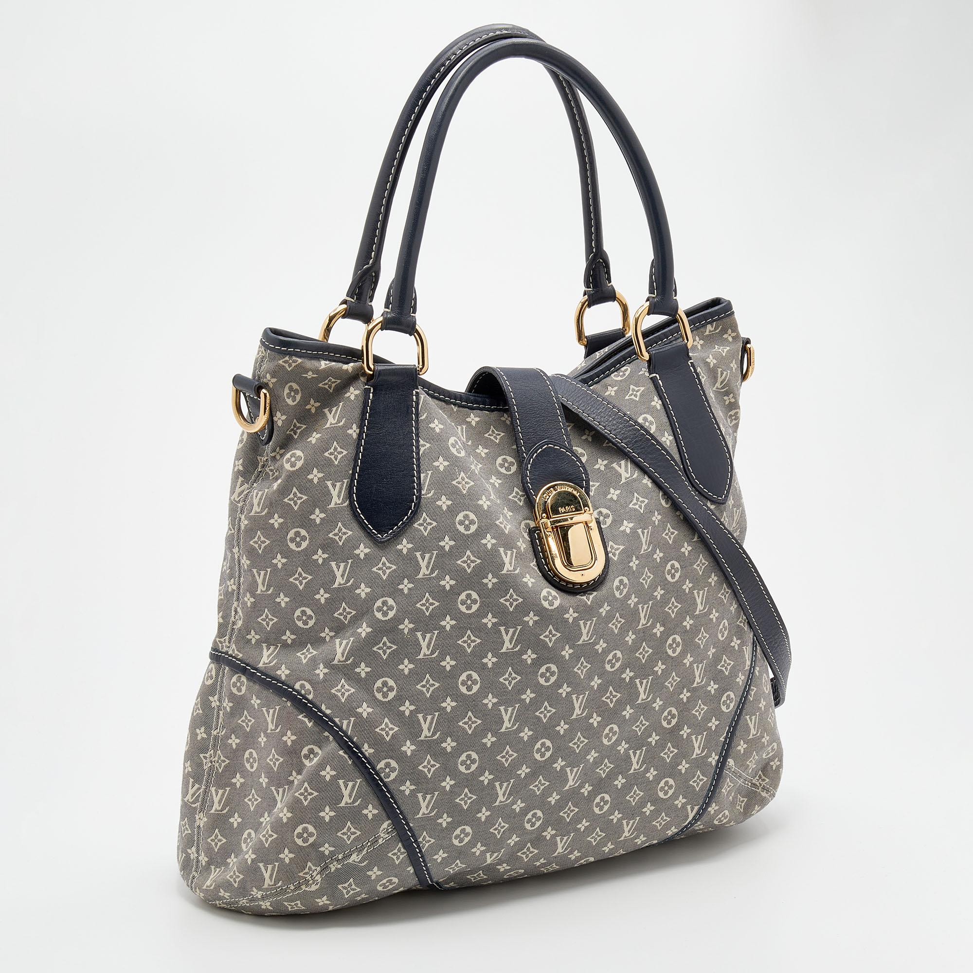 Louis Vuitton Encre Monogram Idylle Canvas and Leather Elegie Bag In Good Condition In Dubai, Al Qouz 2