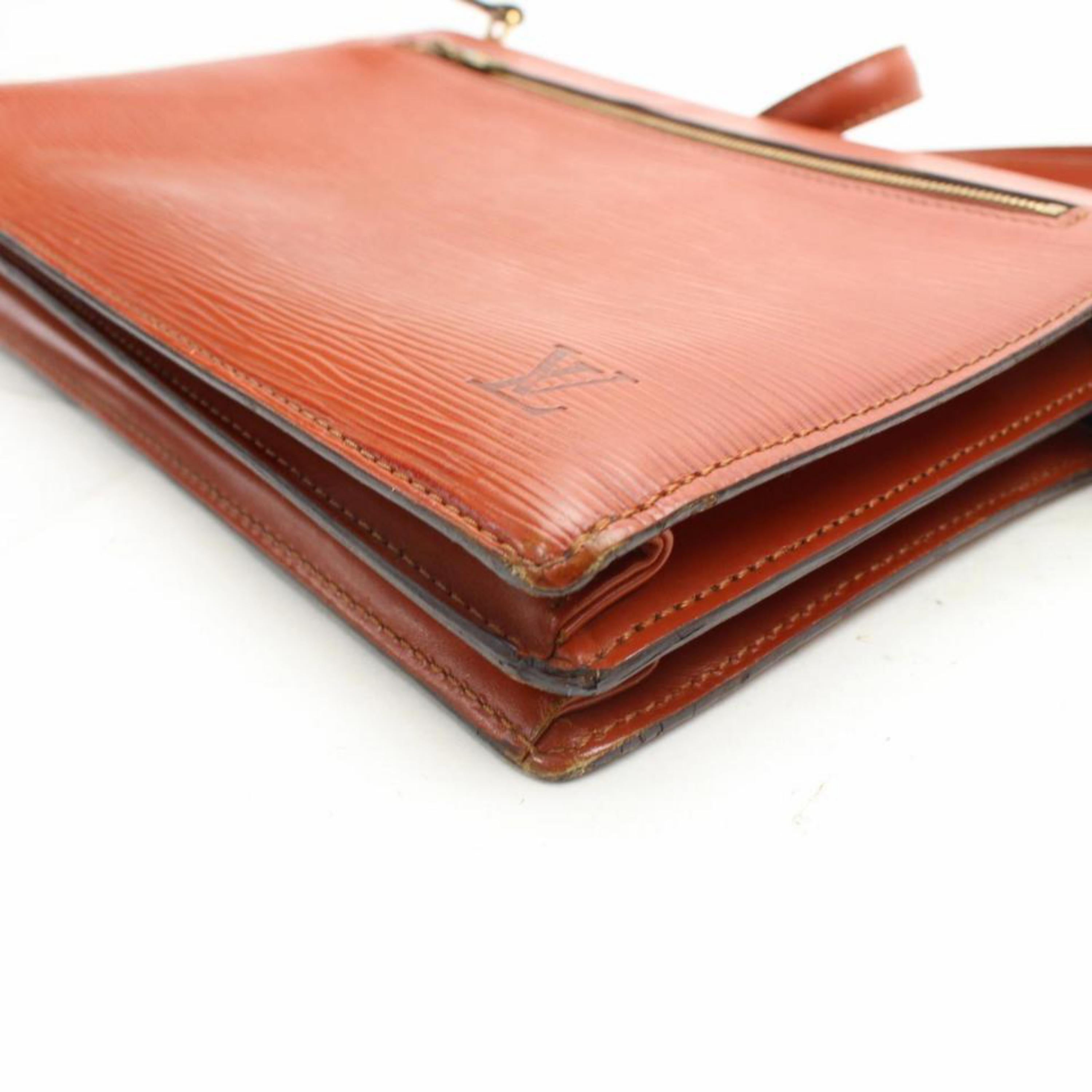 Louis Vuitton Enghien 2way 868552 Brown Leather Shoulder Bag For Sale 6