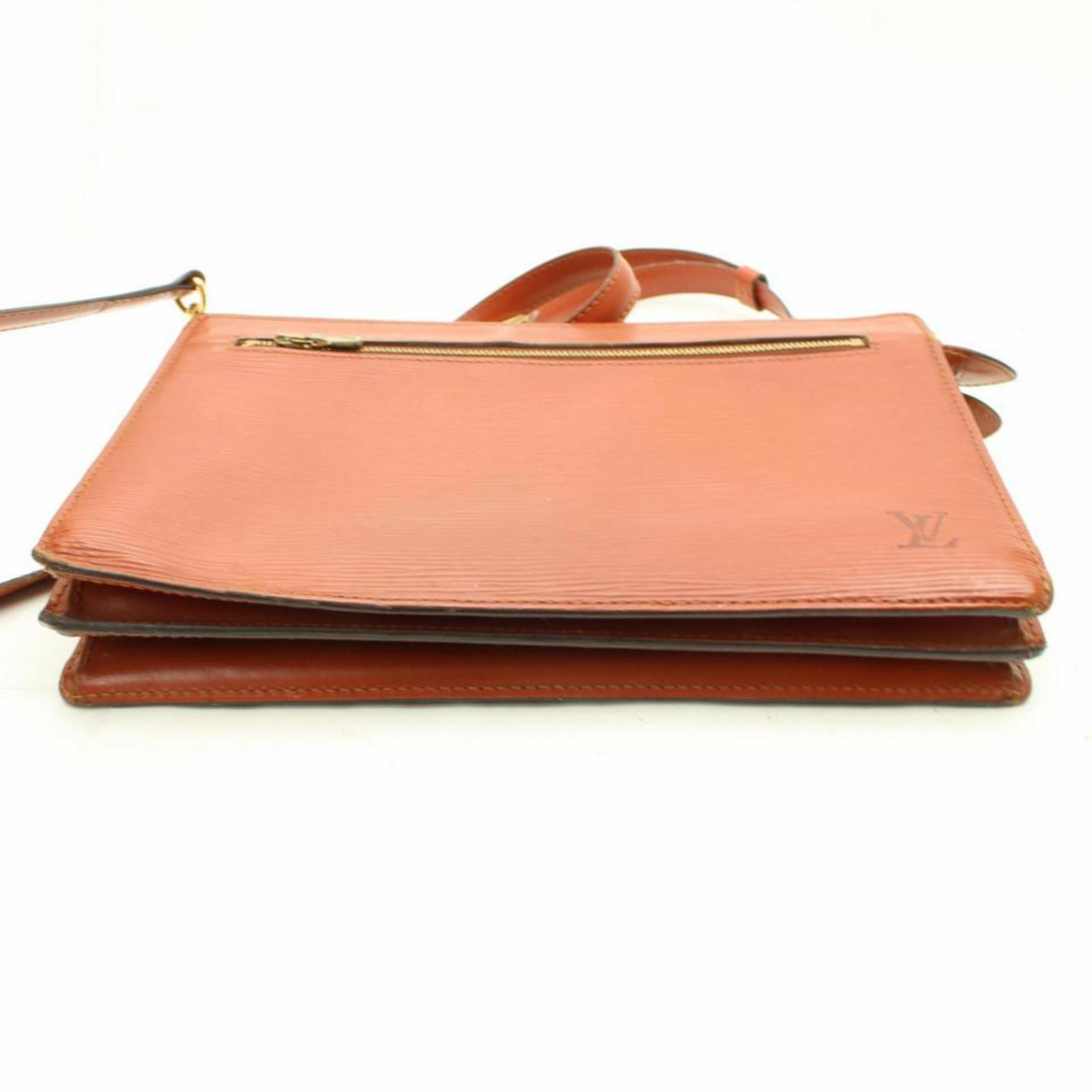 Louis Vuitton Enghien 2way 868552 Brown Leather Shoulder Bag For Sale 4