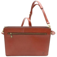 Louis Vuitton Enghien 2way 868552 Brown Leather Shoulder Bag