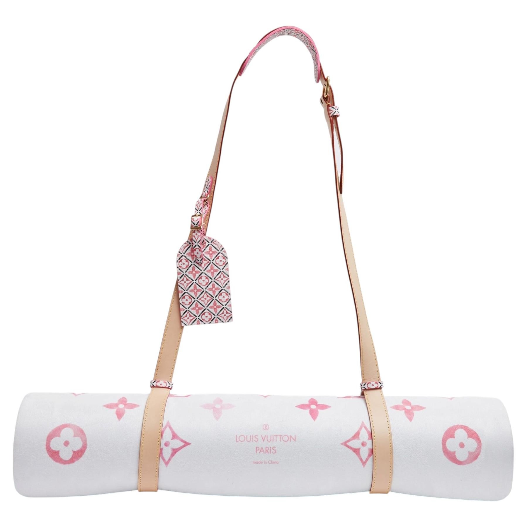 Louis Vuitton Ensemble Tapis Sport LV Pink Monogram Exercise Mat and Strap New For Sale
