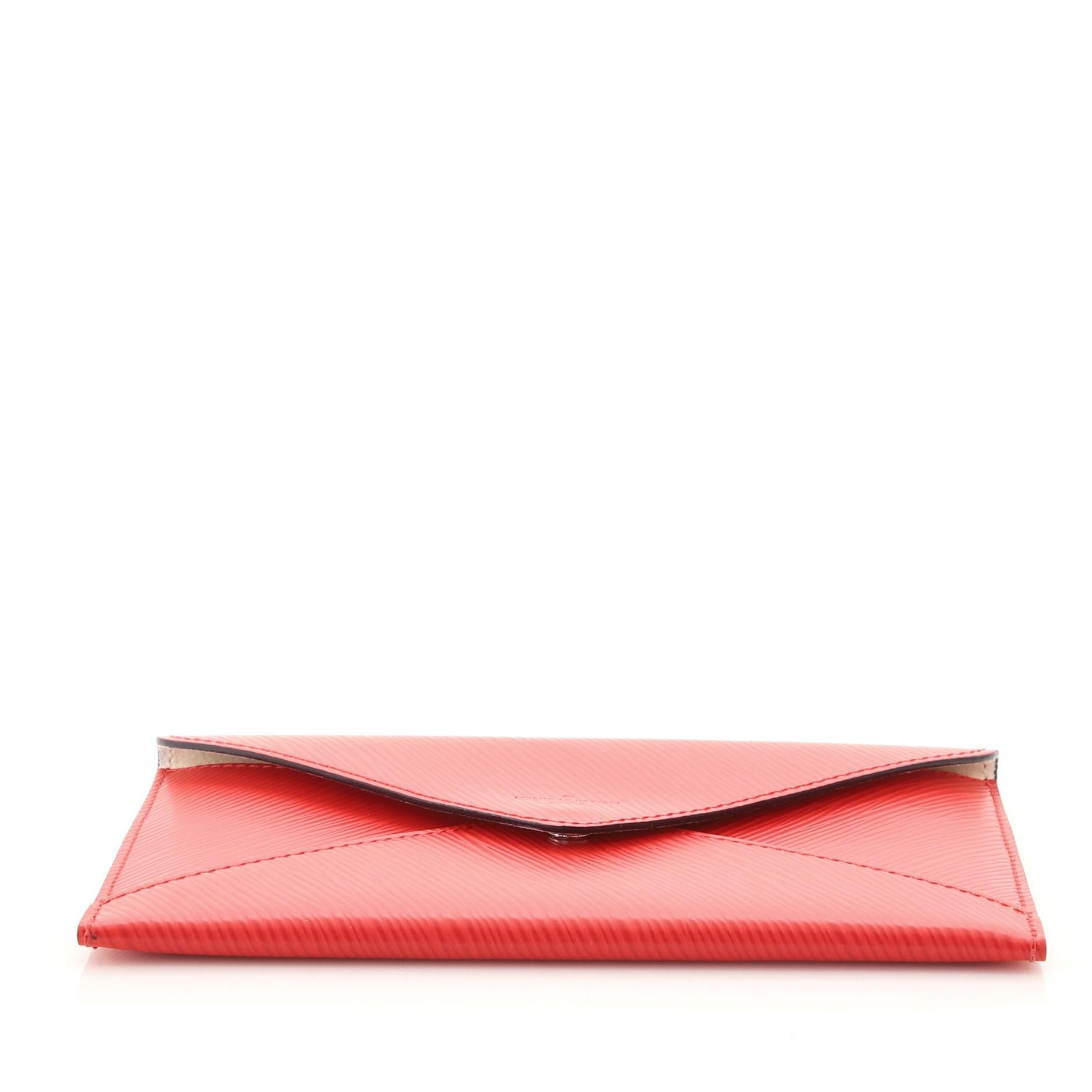 Red Louis Vuitton Envelope Pouch Epi Leather