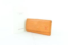 Louis Vuitton Epi 4 Key Holder Multicles 228803 Orange Leather Clutch