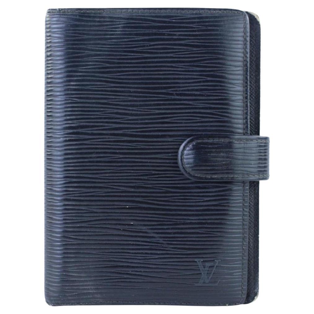 Louis Vuitton Epi Agenda Pm 14lj0120 Black Leather Clutch For Sale