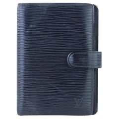 Louis Vuitton Epi Agenda Pm 14lj0120 Black Leather Clutch