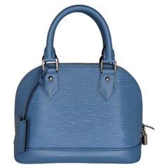 Louis Vuitton EPI Alma BB Satchel w/ Jacquard Strap