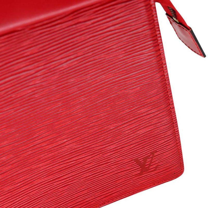 Red Louis Vuitton EPI Castilia Scarlet Monogram Travel Clutch LV-B0209N-0013 For Sale