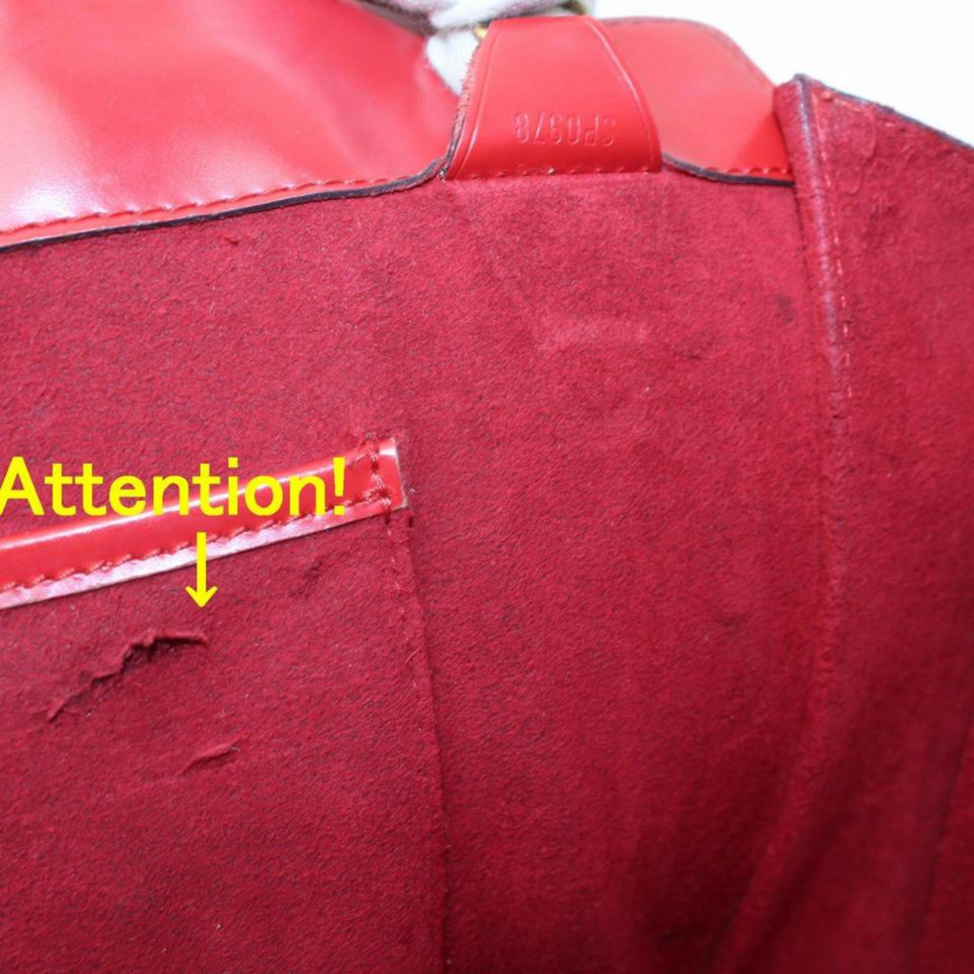 Louis Vuitton Epi Castillian Duplex Tote 869545 Red Leather Shoulder Bag For Sale 6