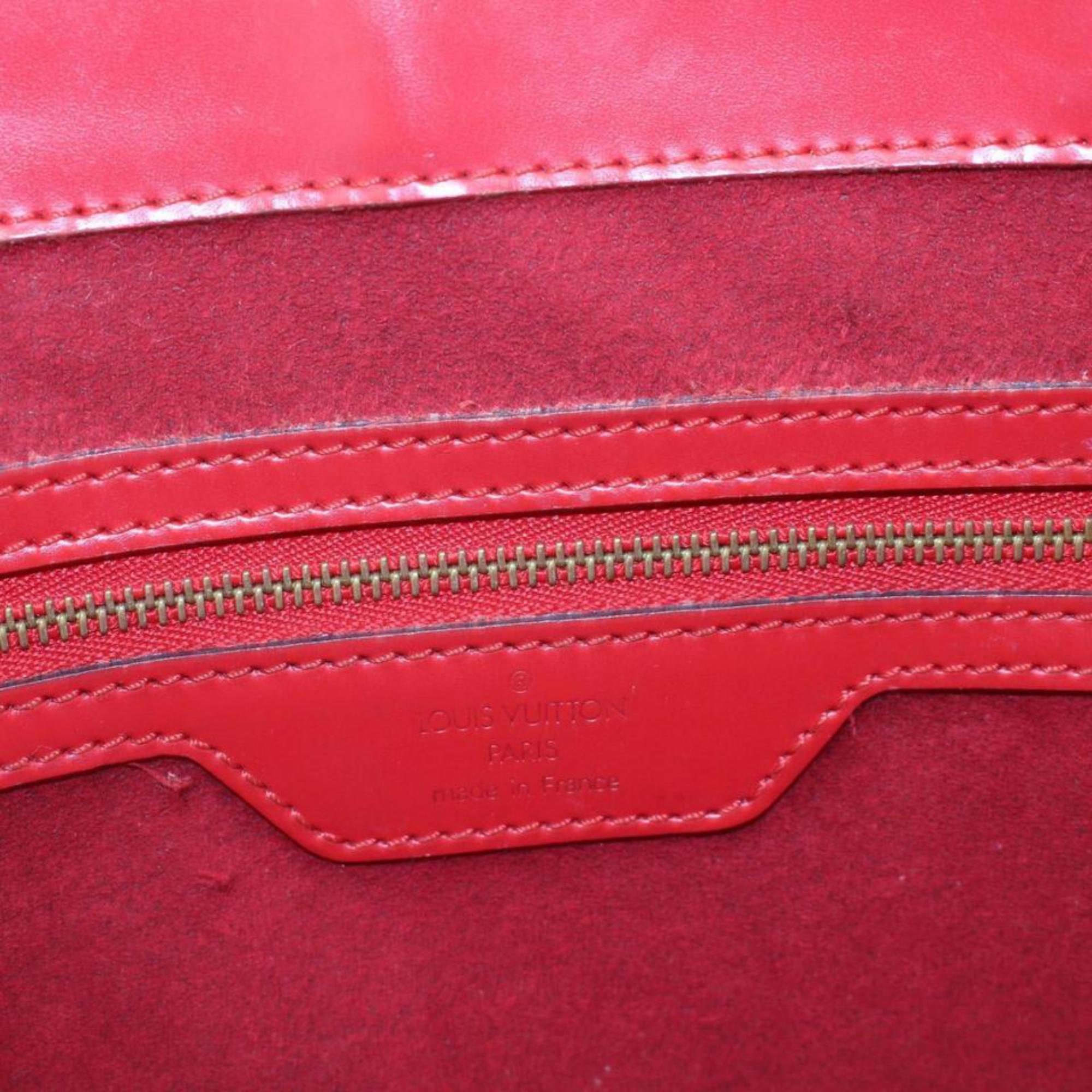 Louis Vuitton Epi Castillian Duplex Tote 869545 Red Leather Shoulder Bag In Good Condition For Sale In Forest Hills, NY