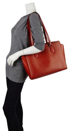 Louis Vuitton Epi Castillian Duplex Tote 869545 Red Leather Shoulder Bag