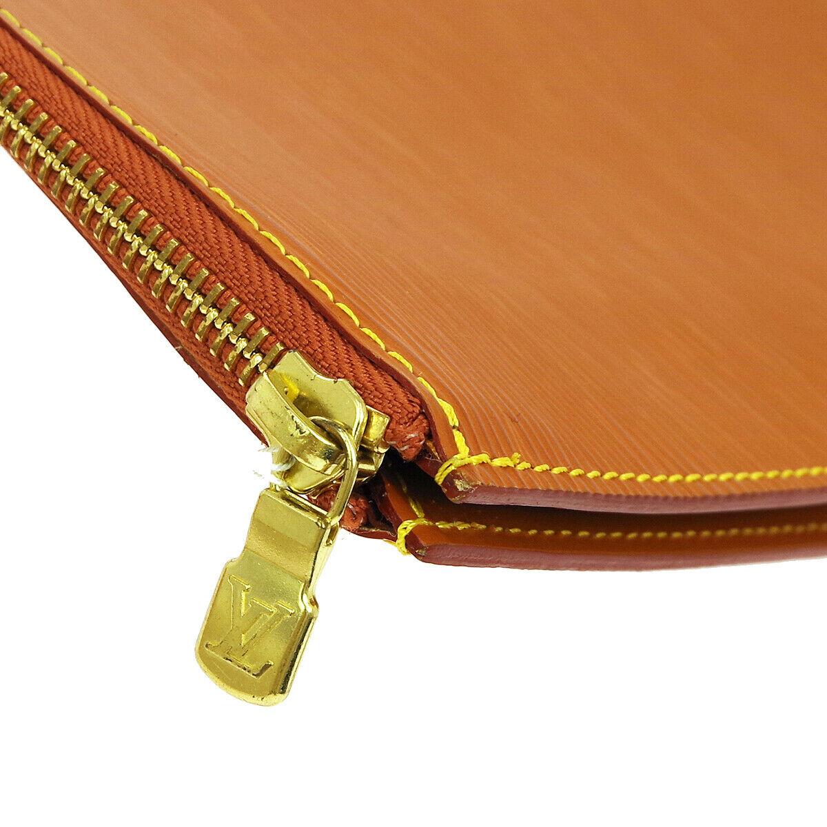 Brown Louis Vuitton Epi Cognac Men's Women's Carryall Laptop Travel Brief Clutch Bag