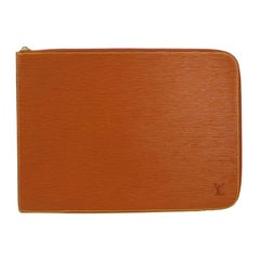 Louis Vuitton Epi Cognac Men's Women's Carryall Laptop Travel Brief Clutch Bag