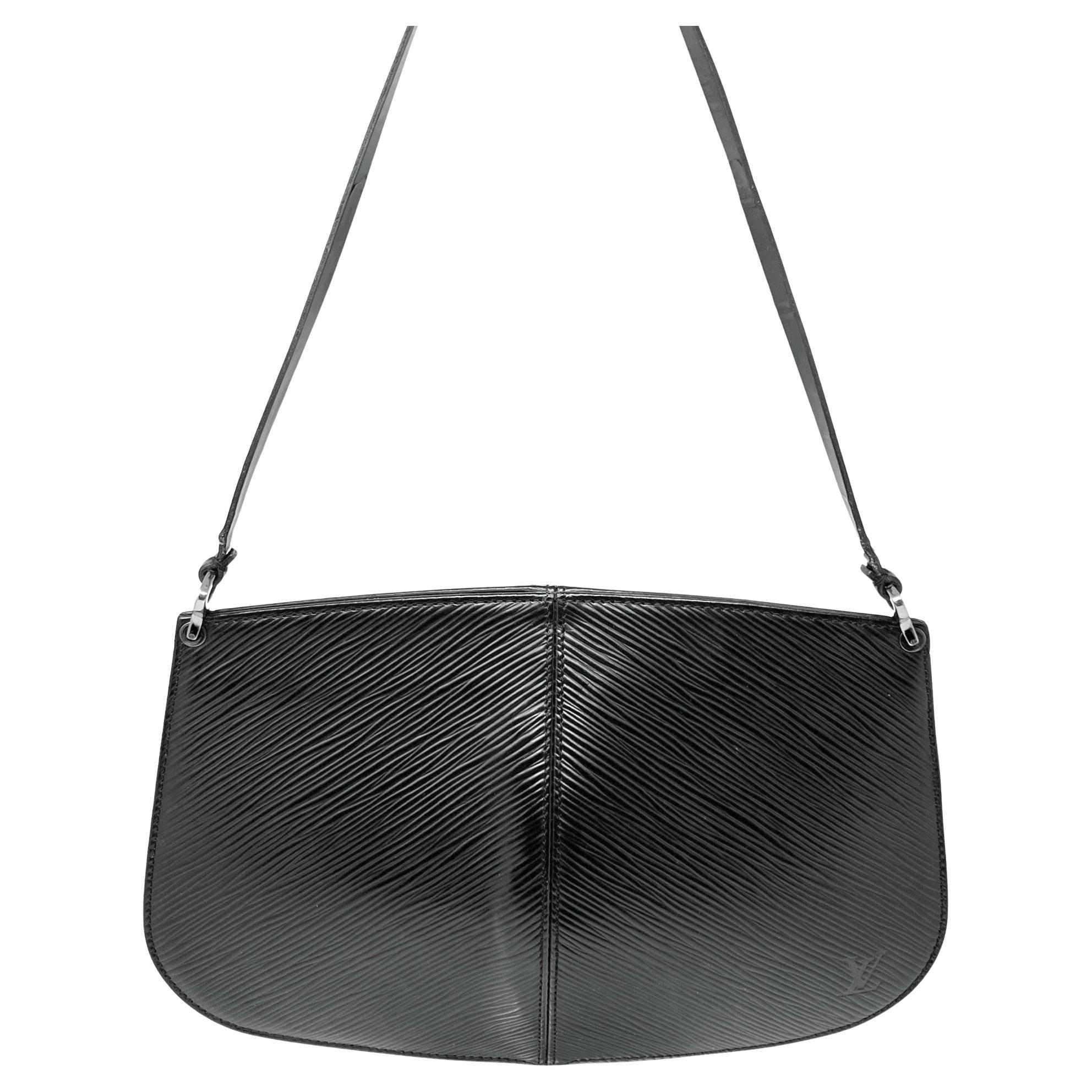 Louis Vuitton Epi Demi Lune Shoulder Bag Black Y2K Vintage
