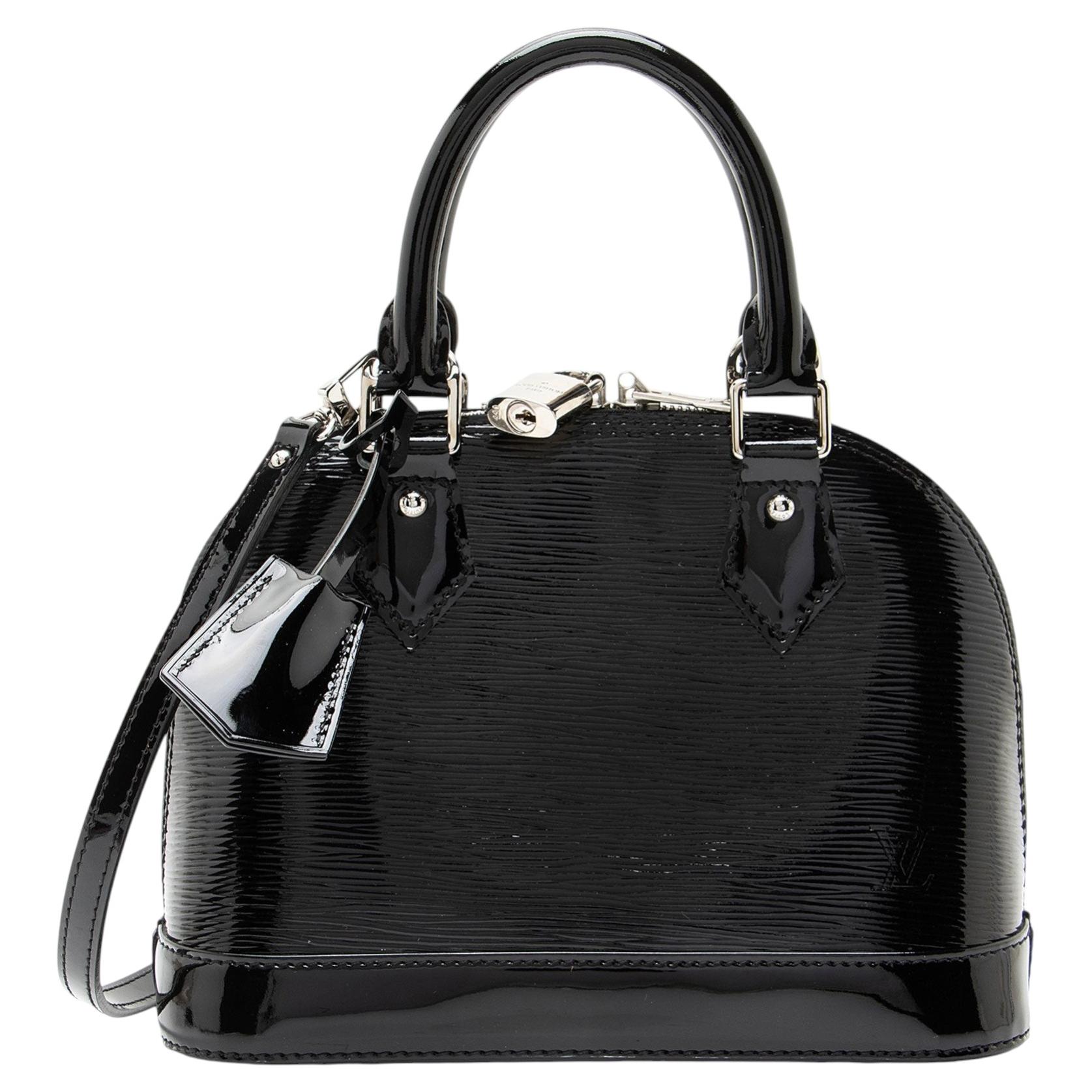 Pre-owned Louis Vuitton Epi Electric Alma Bb Satchel In Black