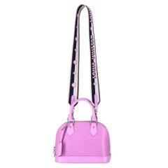 Louis Vuitton Epi Leather Alma BB Handbag With A Logo Jacquard Strap