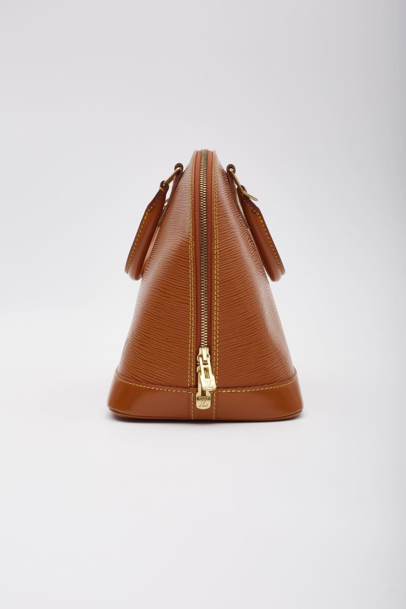 Louis Vuitton Epi Leather Cipango Orange Alma Pm Handbag For Sale 2